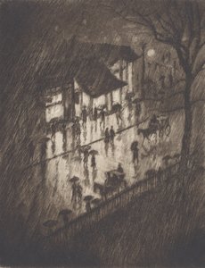 雨夜，查林克罗斯商店，1903年。 作者 约瑟夫·彭内尔