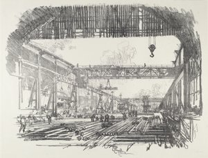 炮弹用钢条, 1916. 作者 约瑟夫·彭内尔