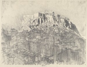 雅典卫城的日出，1913年。 作者 约瑟夫·彭内尔