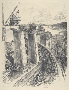 通往加通闸的道路，1912年。 作者 约瑟夫·彭内尔