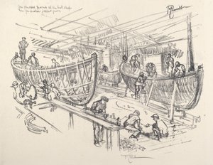 造船者》，1917年。 作者 约瑟夫·彭内尔