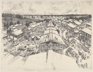 营地，新建筑，1917年。 作者 约瑟夫·彭内尔