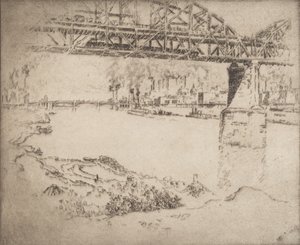 城市大桥，圣路易斯，1919年。 作者 约瑟夫·彭内尔