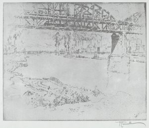圣路易斯的城市大桥[底部]，1919年或之后。 作者 约瑟夫·彭内尔