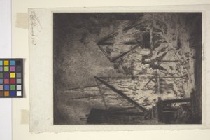 大教堂的地基（蚀刻版画和干点版画） 作者 约瑟夫·彭内尔