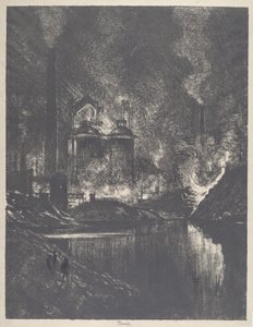 火湖》，沙勒罗瓦，1911年。 作者 约瑟夫·彭内尔