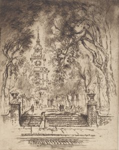 广场，独立广场，费城，1920年。 作者 约瑟夫·彭内尔