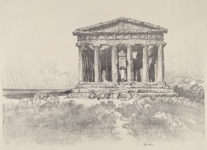 海边的寺庙，协和寺，Girgenti，1913年。 作者 约瑟夫·彭内尔