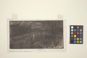 桥下的泰晤士河（蚀刻版画） 作者 约瑟夫·彭内尔