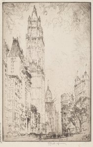 伍尔沃斯大厦，1915年。 作者 约瑟夫·彭内尔