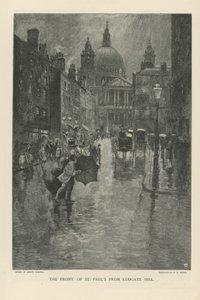 Ludgate Hill的圣保罗大教堂前面 作者 约瑟夫·彭内尔