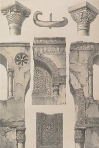 13.细节，伊本-图鲁恩的清真寺，1843年。 作者 Joseph Philibert Girault De Prangey