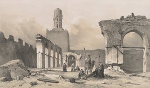 14.El Hakem清真寺，凯罗，1843年。 作者 Joseph Philibert Girault De Prangey