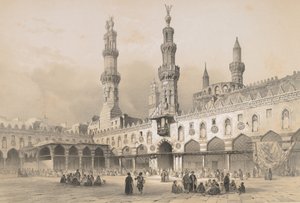 22.凯尔市埃尔-阿扎尔清真寺的庭院，1843年。 作者 Joseph Philibert Girault De Prangey