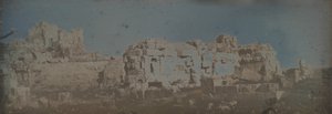 六边形法庭，朱庇特神庙，巴勒贝克，1843年。 作者 Joseph Philibert Girault De Prangey