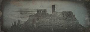 雅典卫城的西部通道，雅典，1842年。 作者 Joseph Philibert Girault De Prangey
