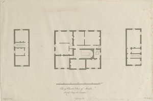Sandon Hall-会议厅楼层平面图：版画，nd [1769-1771]（印刷） 作者 约瑟夫·皮克福德