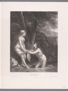 达芙妮和克洛伊在沐浴
Le Bain（物品上的标题） 作者 尤金·布拉和尤金·朱伊