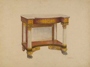梳妆台，1936年。 作者 约瑟夫·罗森伯格