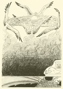 四个鸥翼巨灵（版画）