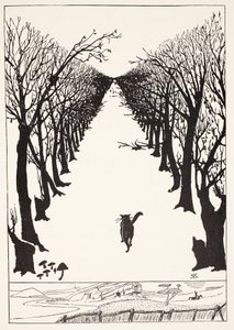 自己走过的猫，来自“小孩子的故事”的插图，Rudyard Kipling，酒吧。伦敦，1951年