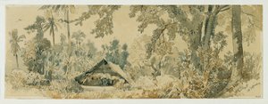 加罗林群岛普伊尼佩特（波纳佩）岛上的土著小屋 作者 约瑟夫塞勒尼