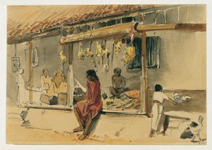 锡兰（斯里兰卡）Point de Galle 的鸡肉商贩