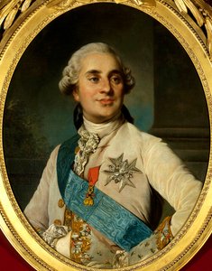 法国国王路易十六 (1754 - 1793) 的肖像。 Joseph Siffred Duplessis (1725-1802) 的绘画（Joseph-Siffred, Joseph Siffrede, Joseph-Siffrede, Joseph Siffrein, Joseph-Siffrein） 作者 约瑟夫·西弗雷德·杜普莱西斯