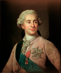 法国国王路易十六 (1754-1793) 佩戴金羊毛勋章徽章的肖像 约瑟夫·西弗莱德·杜普莱西 (1725-1802) 绘画 (Joseph-Siffred, Joseph Siffrede, Joseph-Siffrede, Joseph Siffrein, Joseph- Siffrein) 18 世纪 M