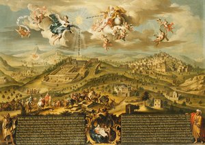 1752年，伯利恒与贤士的旅程，三位一体的神情和下面彩绘的漩涡花饰的诞生 作者 约瑟夫·斯蒂芬