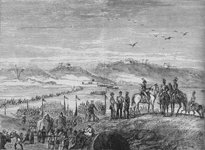 英国陆军穿越Sutlej，约建于1880年 作者 约瑟夫·斯温