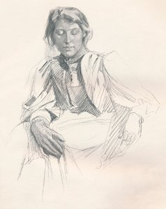 铅笔研究》，约1897年 作者 约瑟夫·西达尔