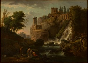 法语：Les Cascatelles de Tivoli Tivoli 景观 作者 约瑟夫·韦尔内特