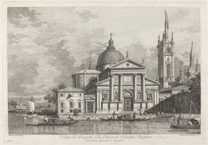 S. Giorgio Maggiore教堂的前景图，1742年。