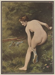 狩猎女神阿耳忒弥斯（彩色石版画） 作者 约瑟夫·温克