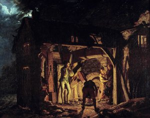 18世纪的锻造厂 德比的约瑟夫-赖特（1734-1797）1773年的绘画 圣彼得堡，冬宫博物馆 作者 德比的约瑟夫·赖特