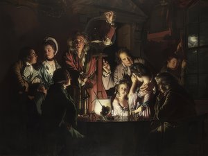 用气泵中的鸟进行实验。 1768 作者 德比的约瑟夫·赖特