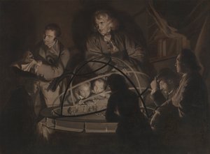 哲学家在 Orrery 上发表演讲 作者 德比的约瑟夫·赖特