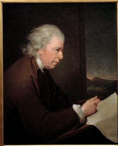 制表师、地质学家和物理学家约翰·怀特赫斯特 (John Whitehurst) 的肖像 (1713-1788) 德比的约瑟夫·赖特 (Joseph Wright) 的画作 (1734-1797) 作者 德比的约瑟夫·赖特
