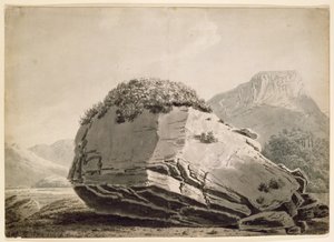 Bowderstone Borrowdale 作者 德比的约瑟夫·赖特