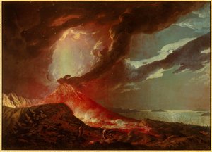 1776 年那不勒斯湾的维苏威火山喷发 德比的约瑟夫·赖特 (Joseph Wright) 的画作 (1734-1797) 1776 年私人收藏