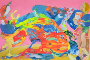 菜单》，2023 年（丙烯酸画布） 作者 约瑟芬·亨宁