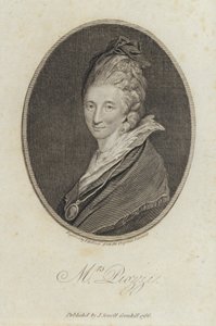 Hester Lynch Piozzi, Welsh-born diarist and author 作者 约书亚（之后）雷诺兹