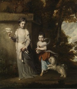 女士肖像阿玛贝尔和玛丽·杰米玛·约克（c.1761） 作者 约书亚·雷诺兹（Joshua Reynolds）