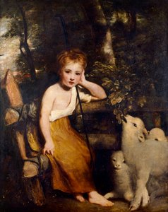 年轻的牧羊女》（布面油画） 作者 约书亚·雷诺兹（Joshua Reynolds）
