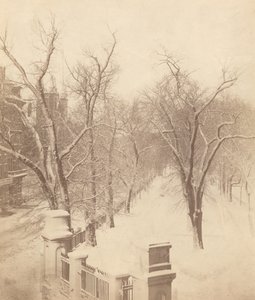 波士顿广场雪景