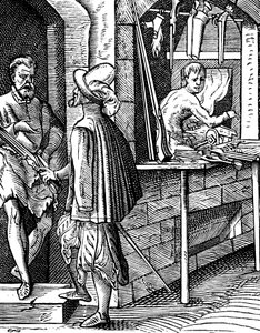 Harquebusier或手动枪制造商，约1559-1591年 作者 约斯特安曼