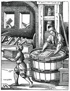 造纸者，16世纪，1870年 作者 约斯特安曼