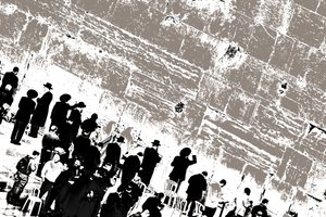 男人的一面》，选自《哭墙星期二》系列，2014 年（混合媒介）