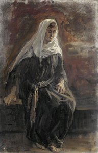 坐着的女人 作者 以色列的约瑟夫 (1824-1911)